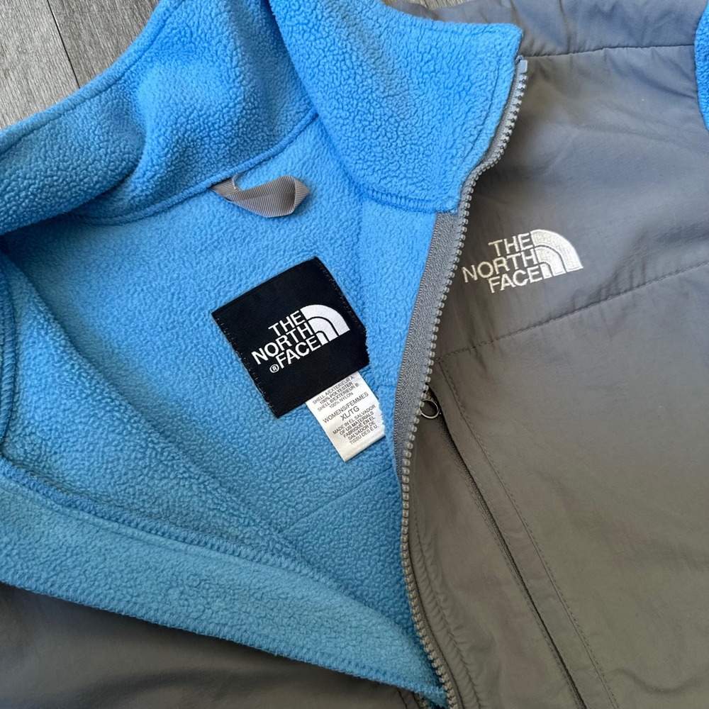 The North Face denali polartec Gray Blue Fleece Jacket Womens XL - Picture 6 of 8